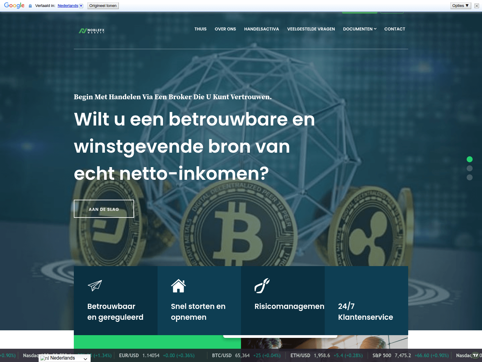 Screenshot of noblexchangemarket.com