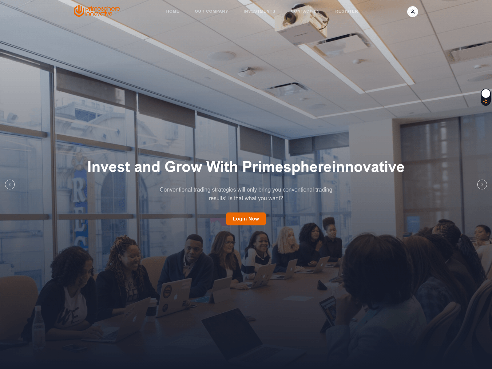 Screenshot of primesphereinnovative.com
