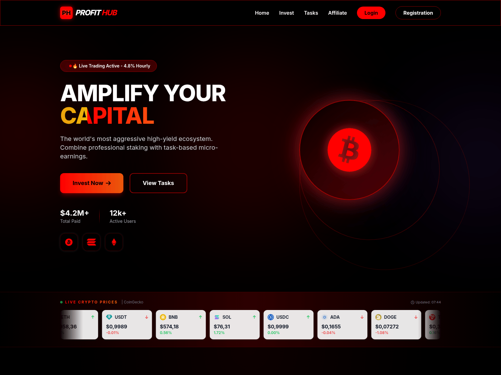 Screenshot of profithub.ltd
