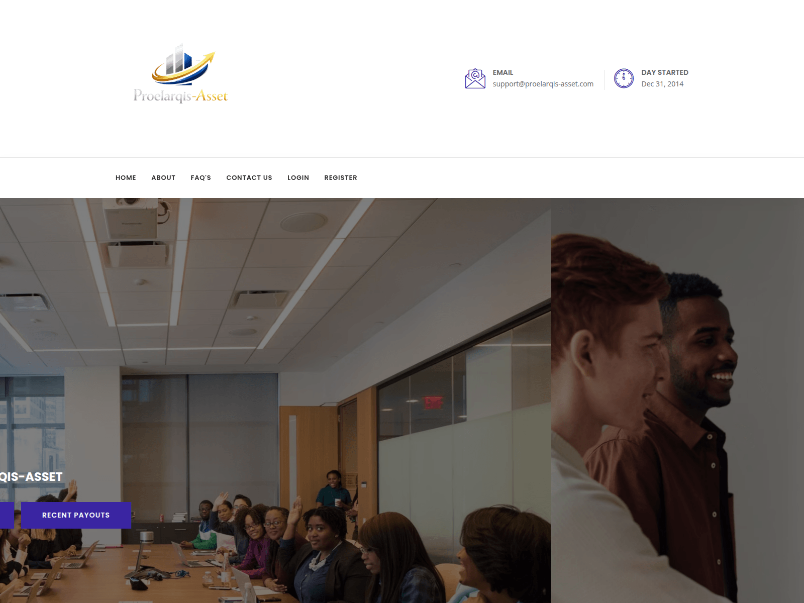 Screenshot of proelarqis-asset.com