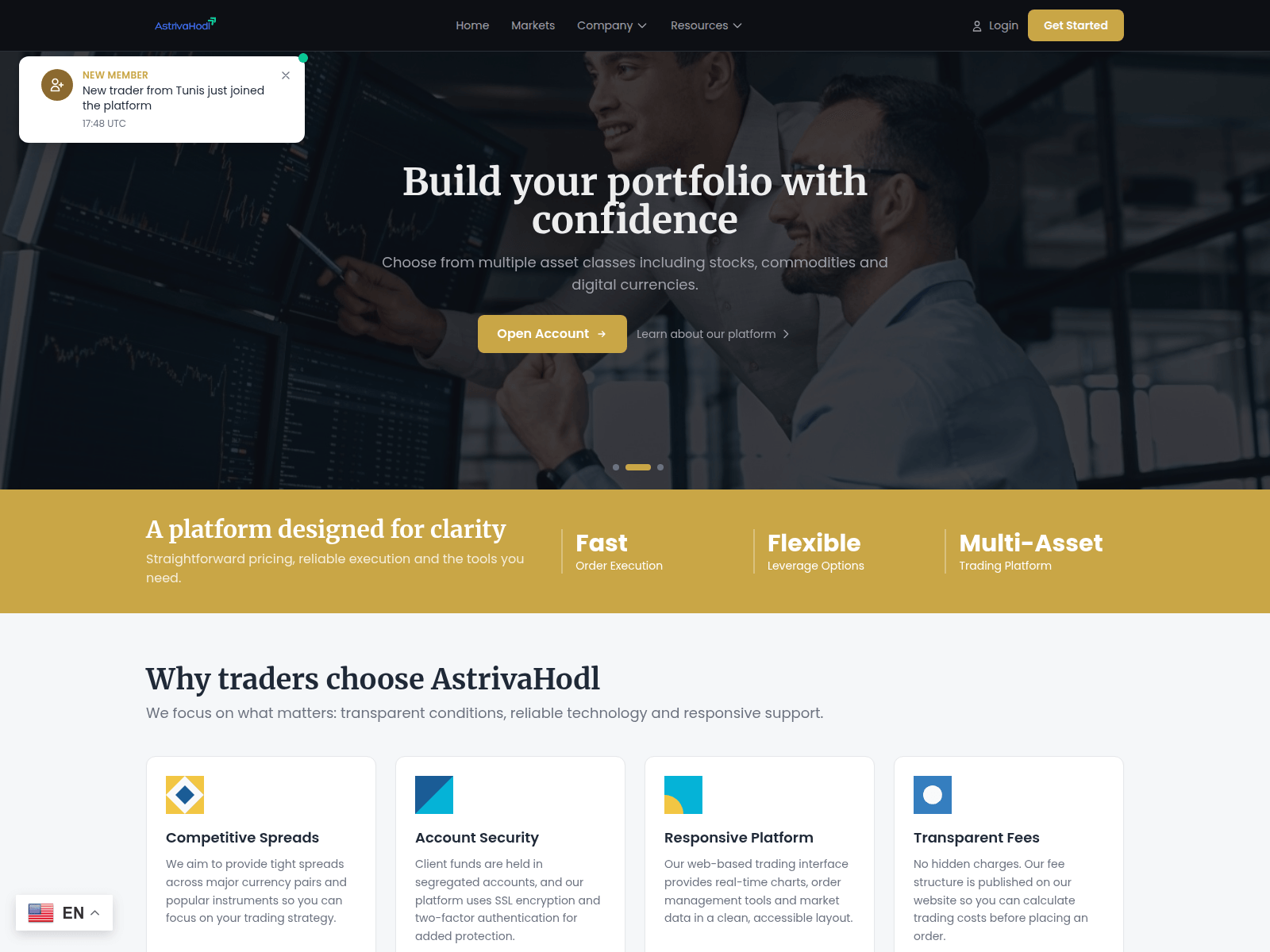 Screenshot of astrivahodl.com