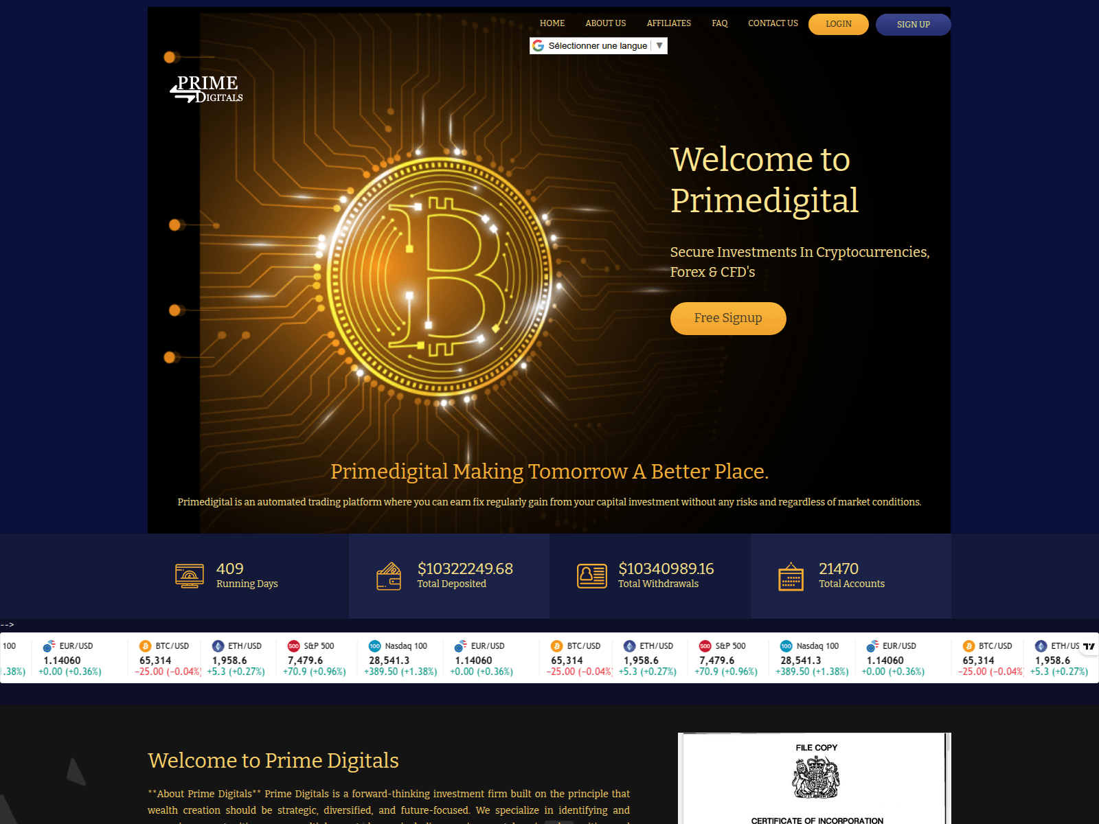 Screenshot of primedigitalllc.com