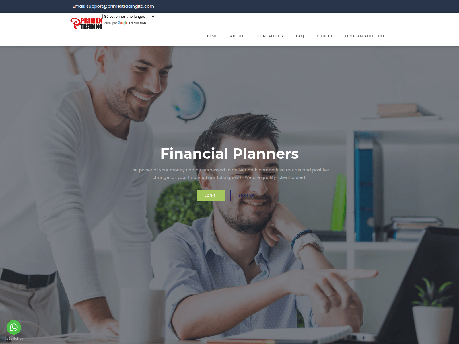 Screenshot of primextradingltd.com