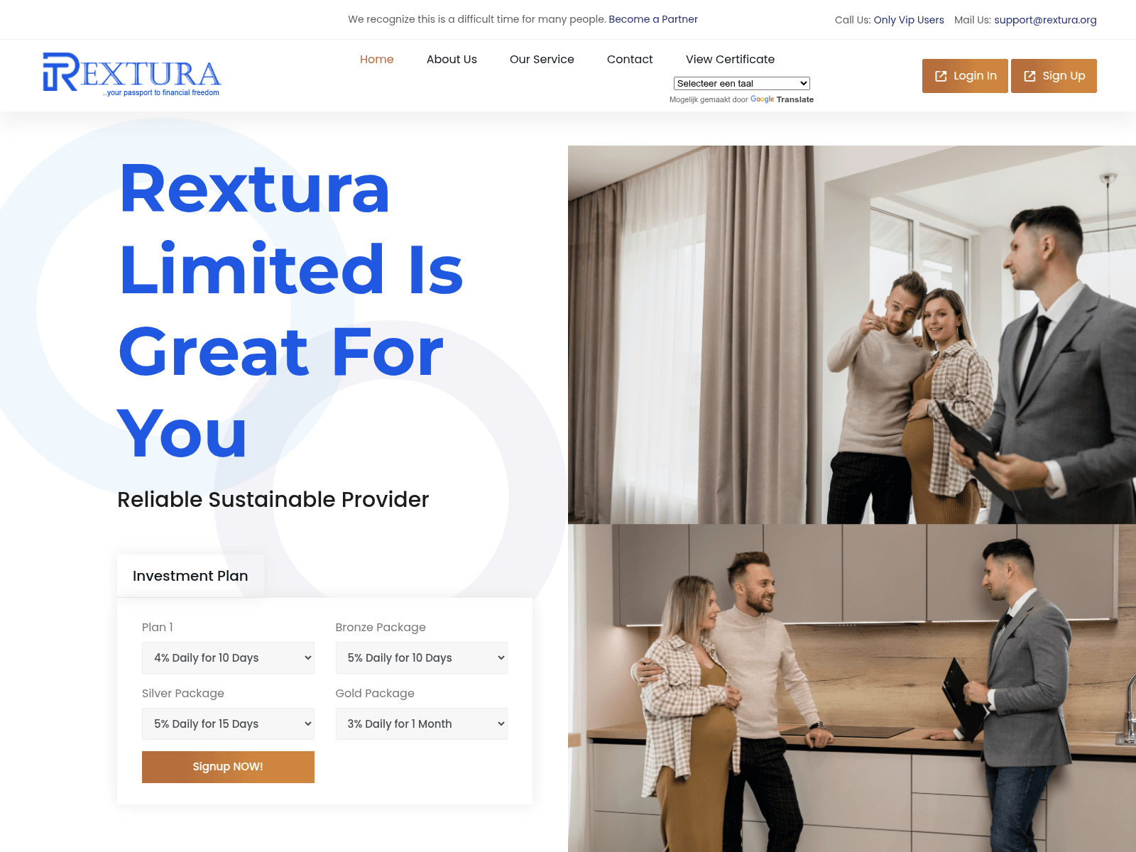 Screenshot of rextura.org