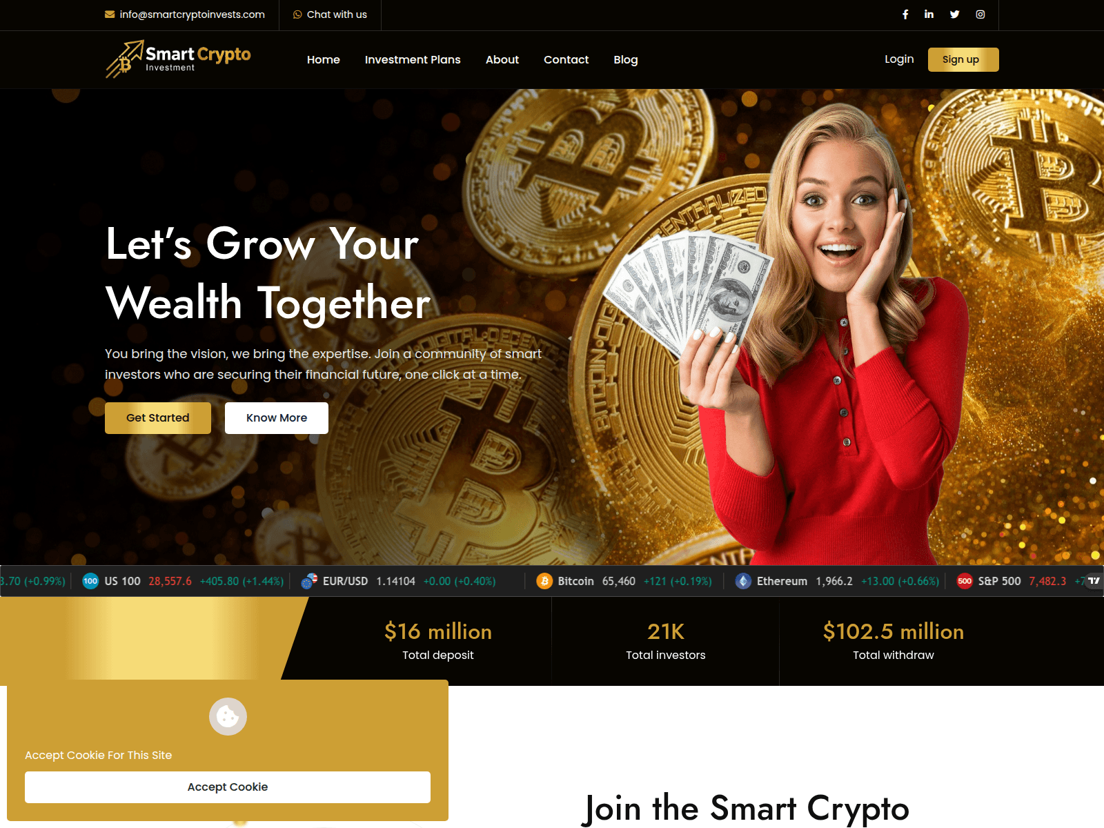 Screenshot of smartcryptoinvests.com