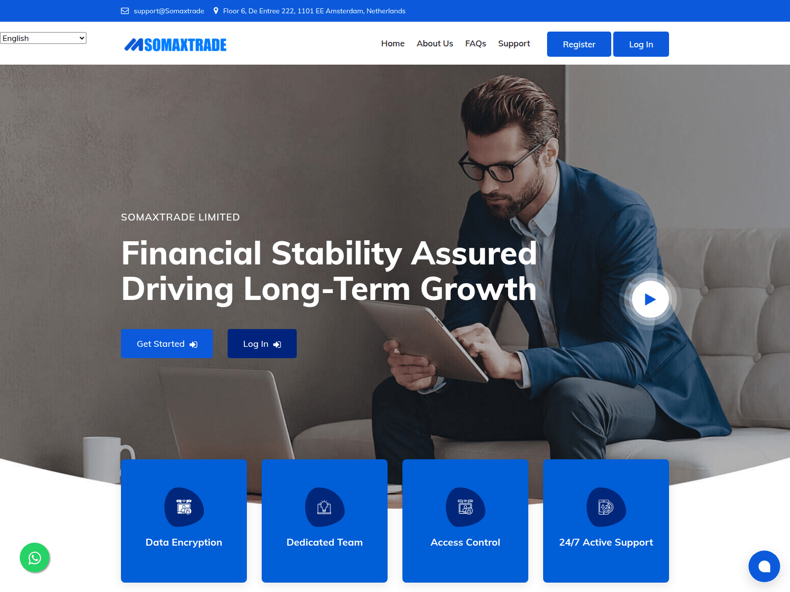 Screenshot of somaxtrade.com