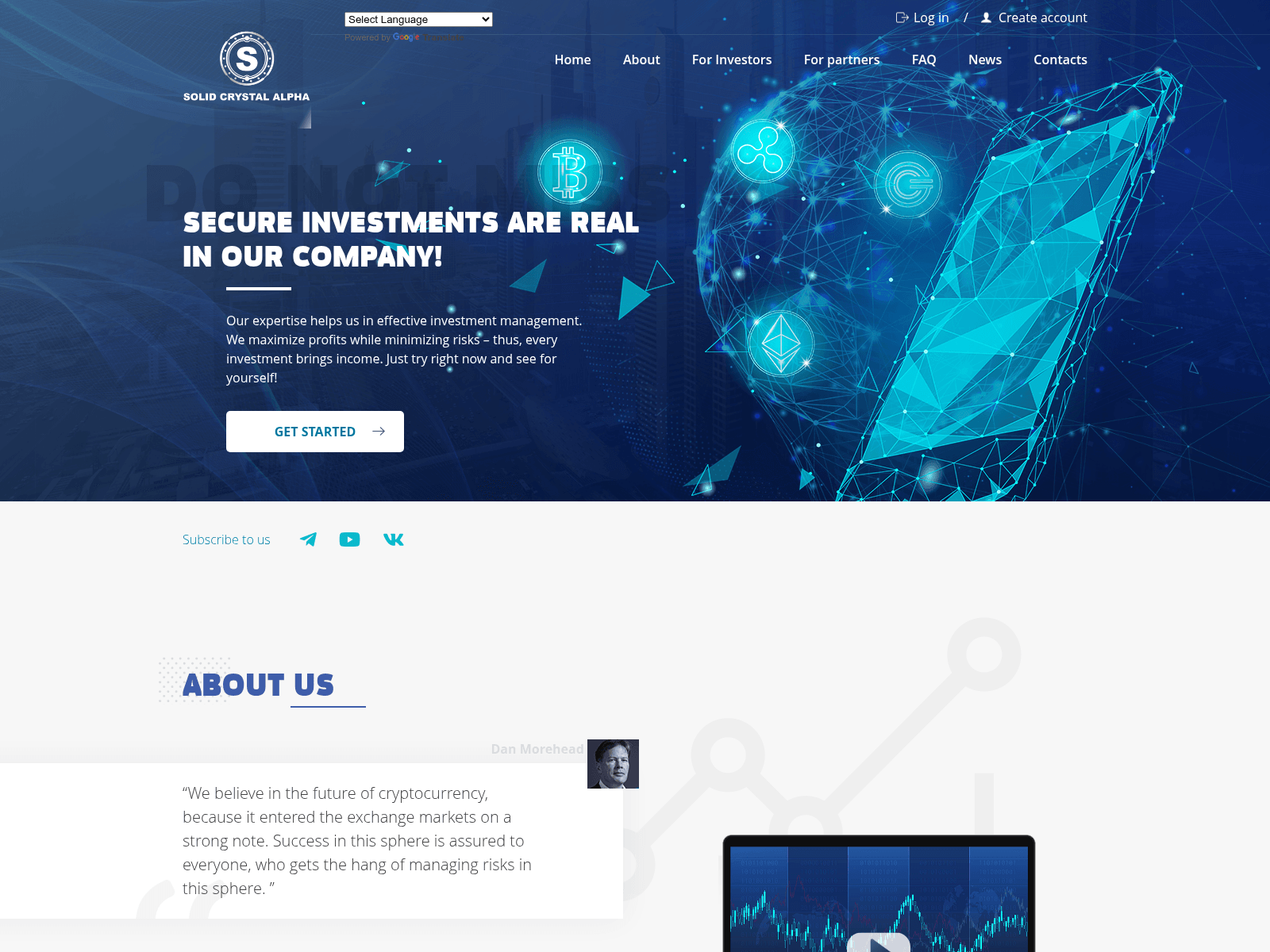 Screenshot of solidcrystal-alpha.org