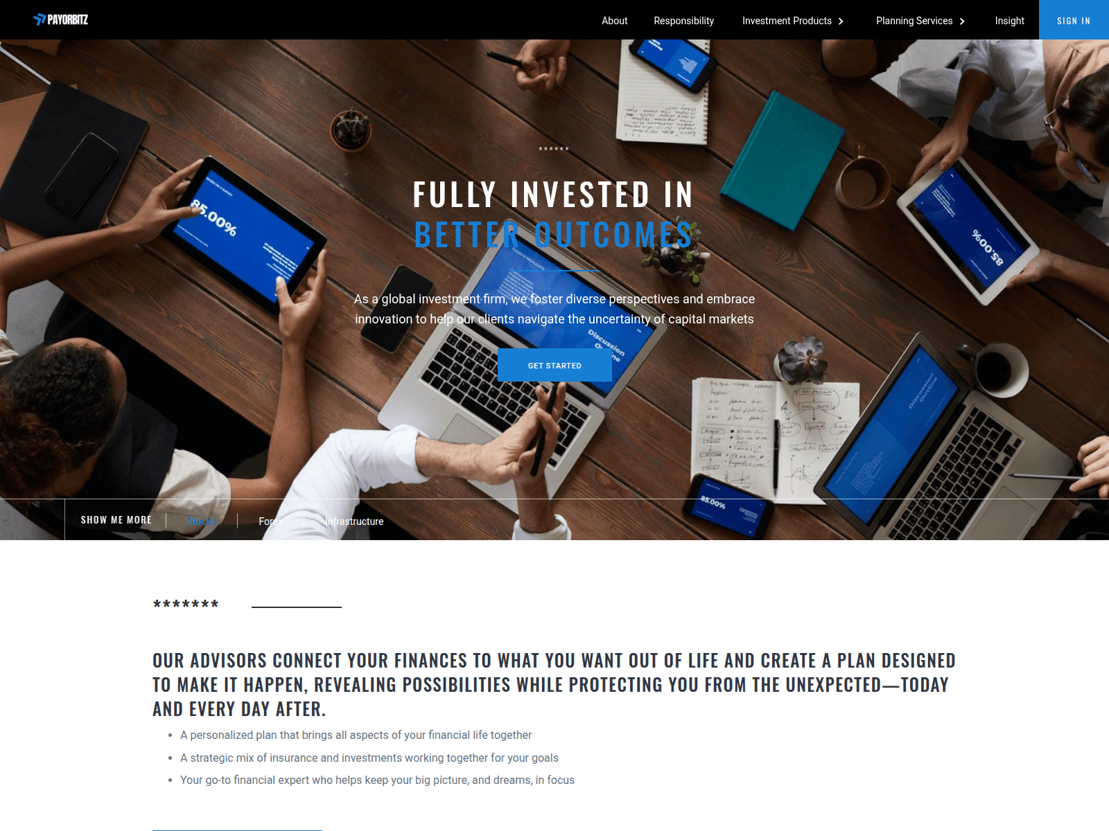 Screenshot of payorbitz.com