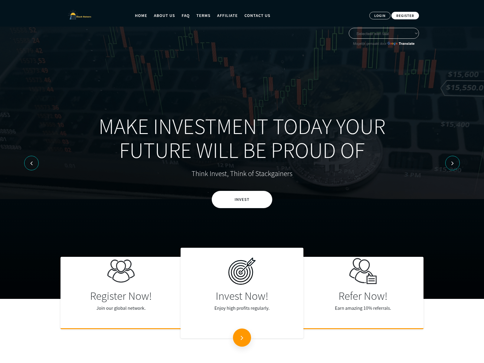 Screenshot of stackgainers.com