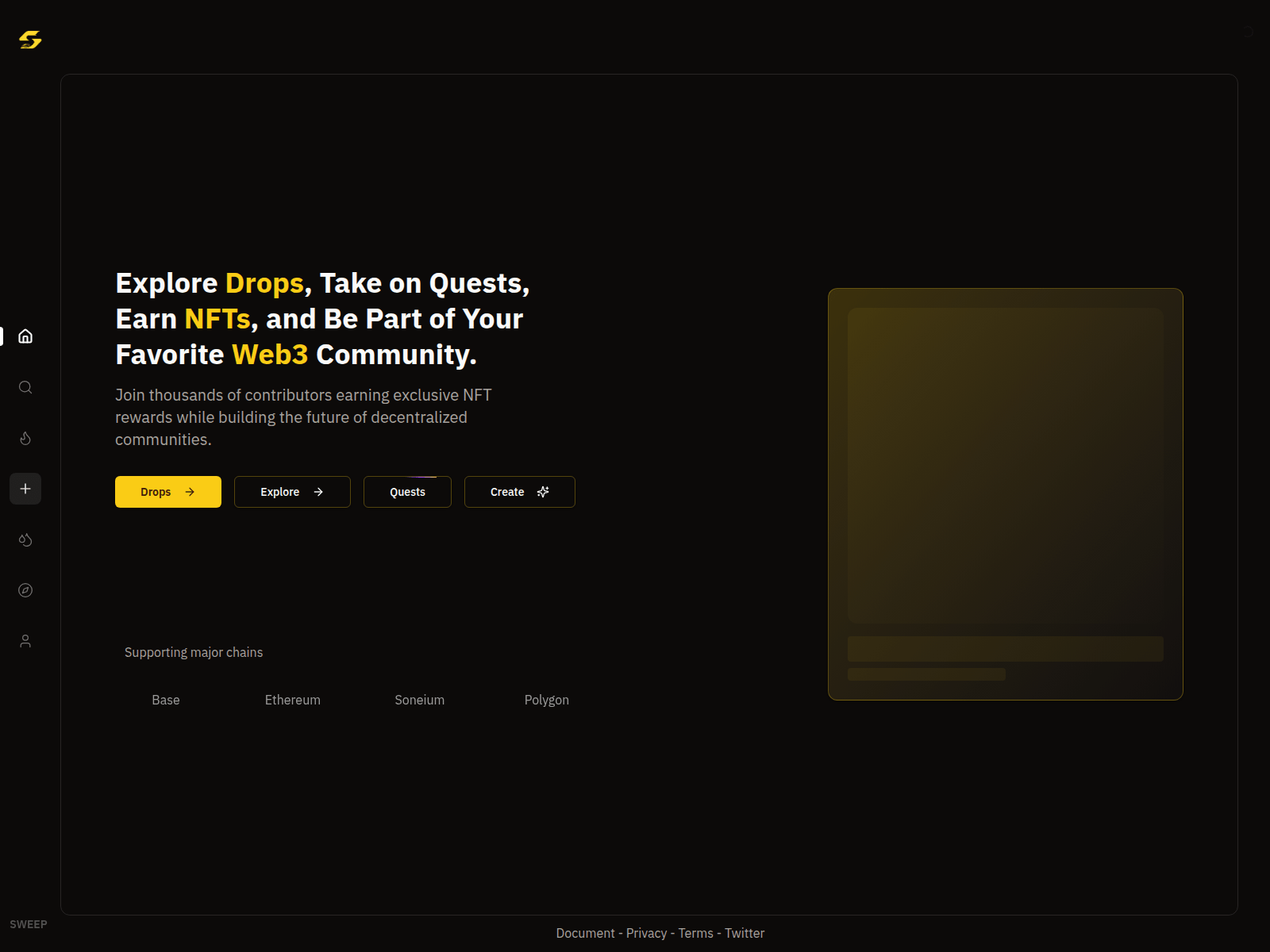 Screenshot of sweep.haus