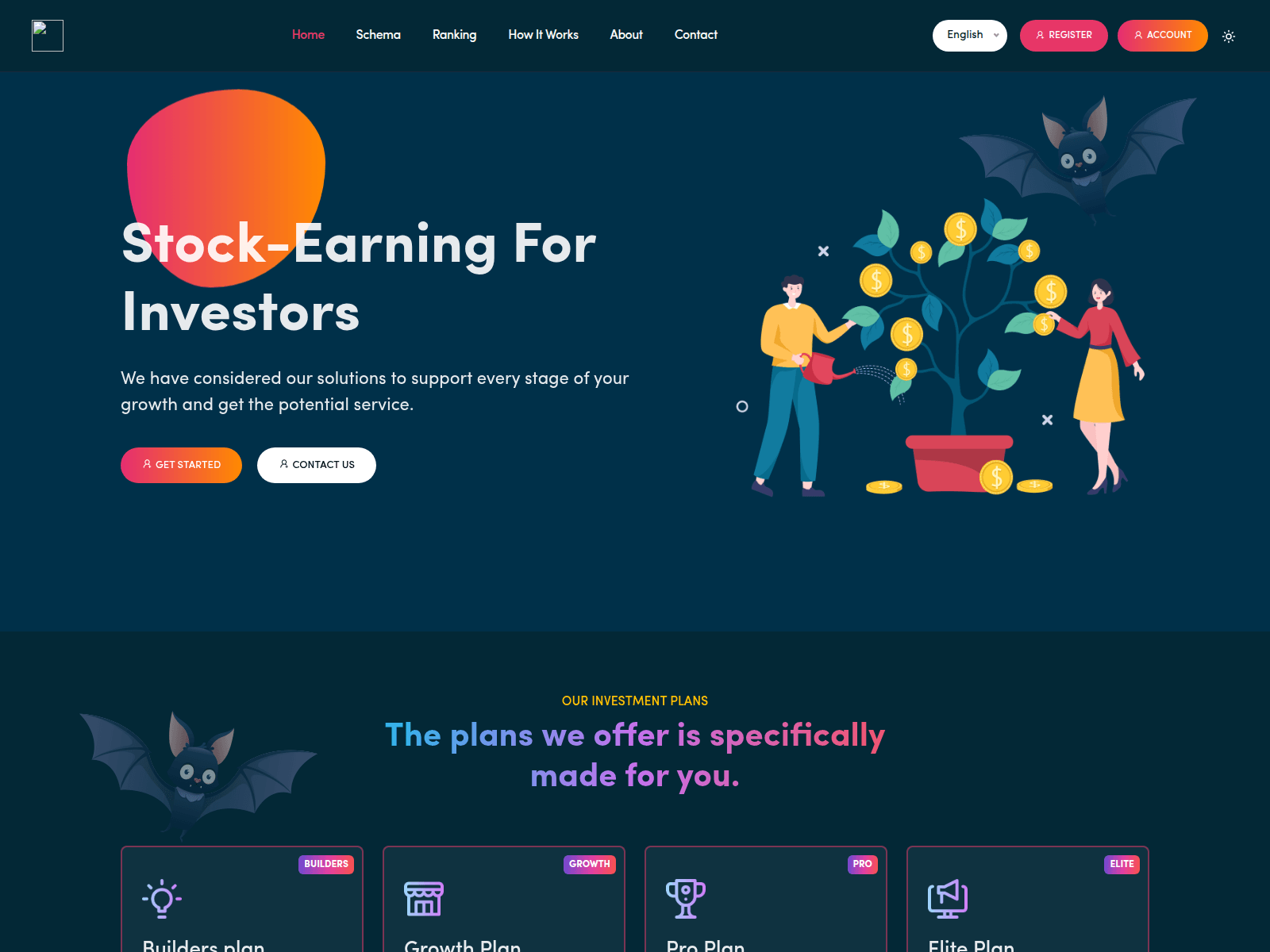 Screenshot of stock-earning.org