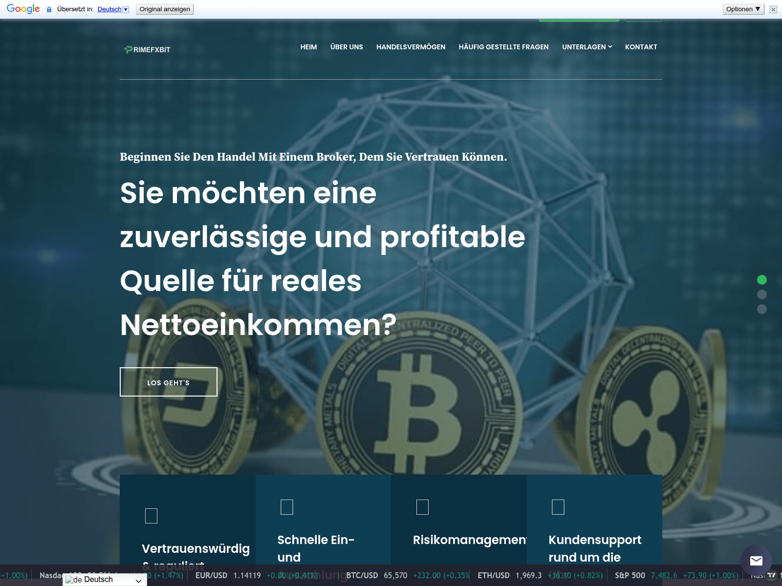 Screenshot of primefxbit.com