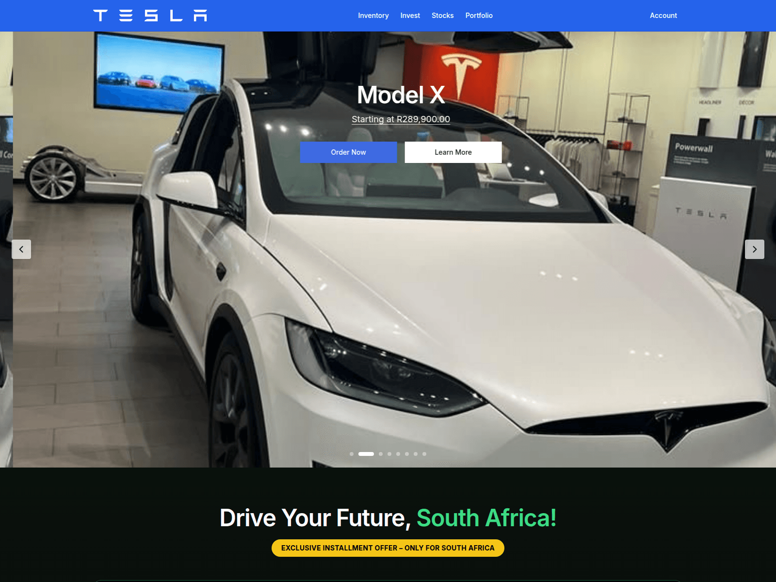 Screenshot of teslasaequity.live