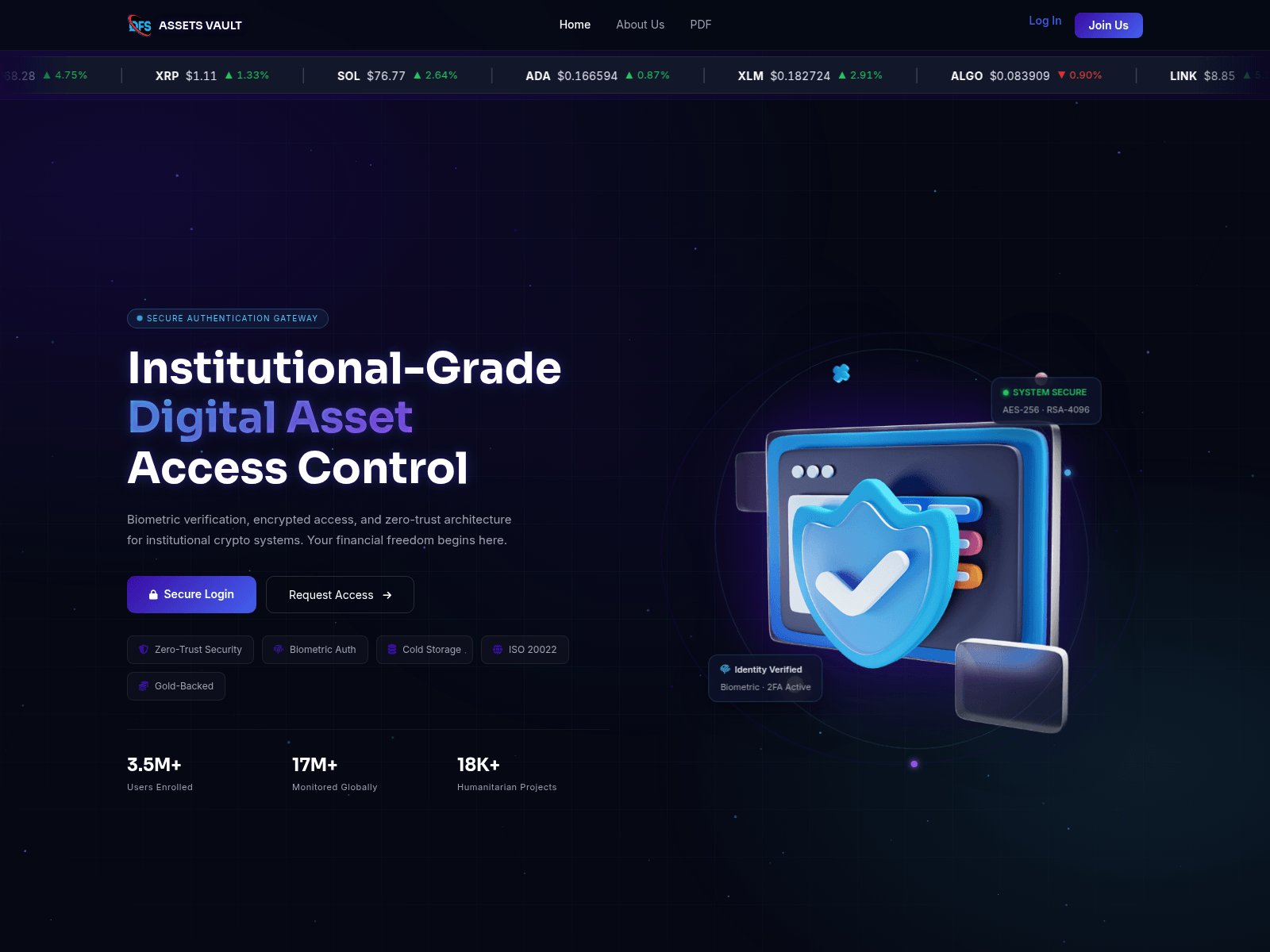 Screenshot of qfsassetsvault.com