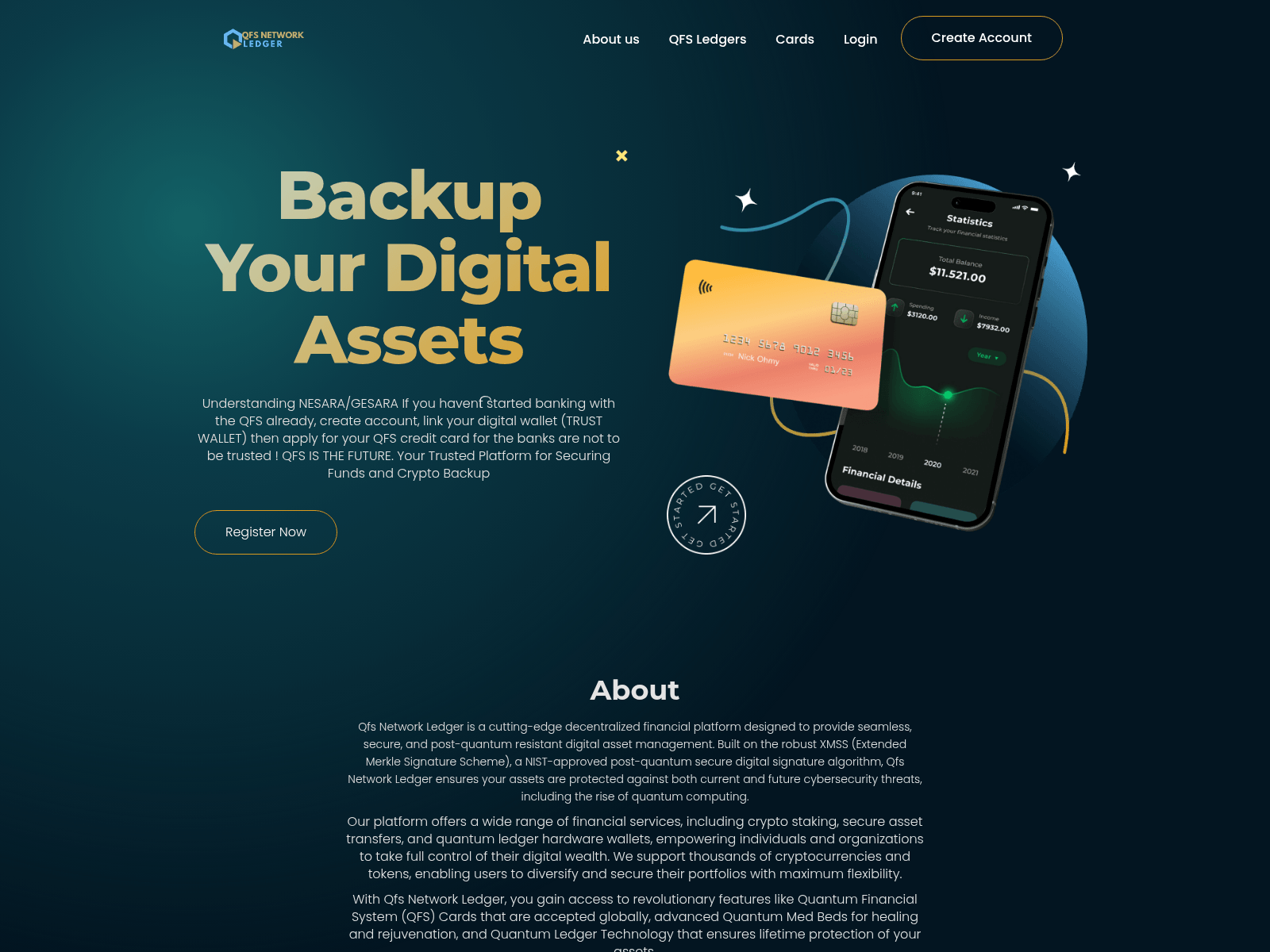 Screenshot of qfsgloballedger.ltd