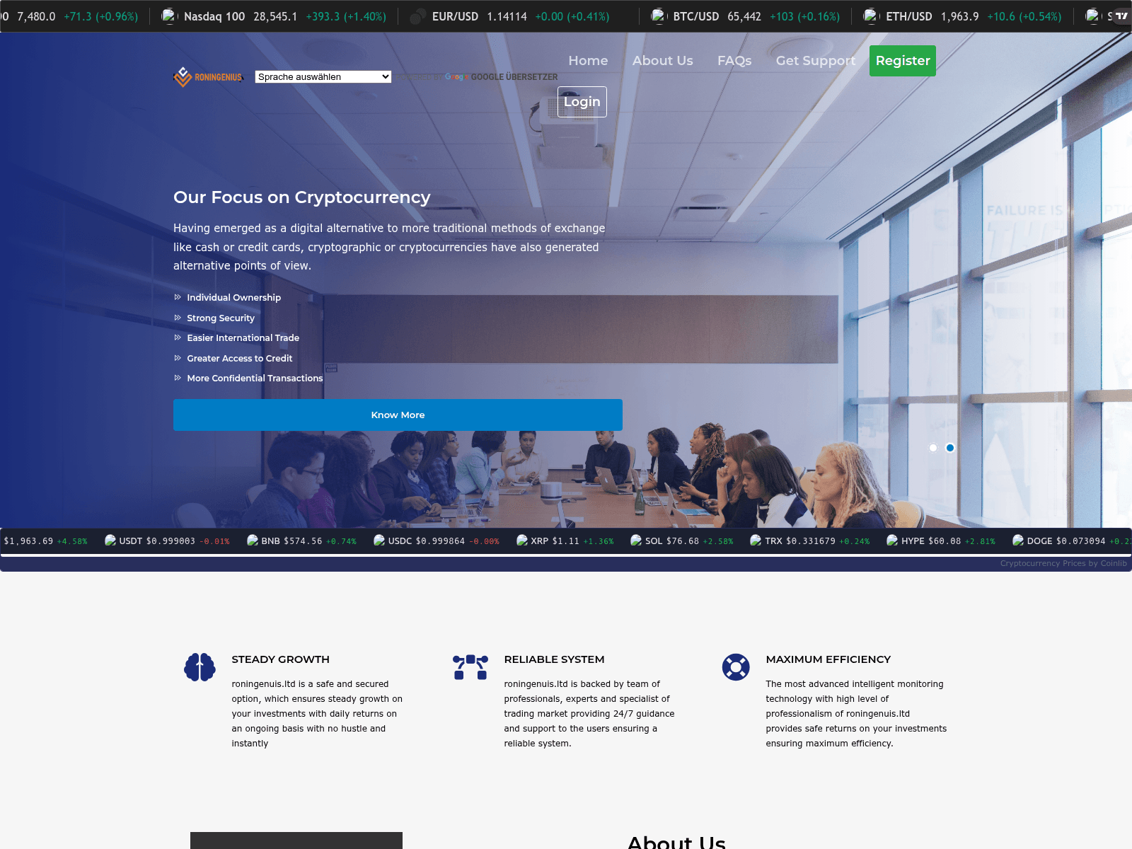 Screenshot of roningenuis.ltd