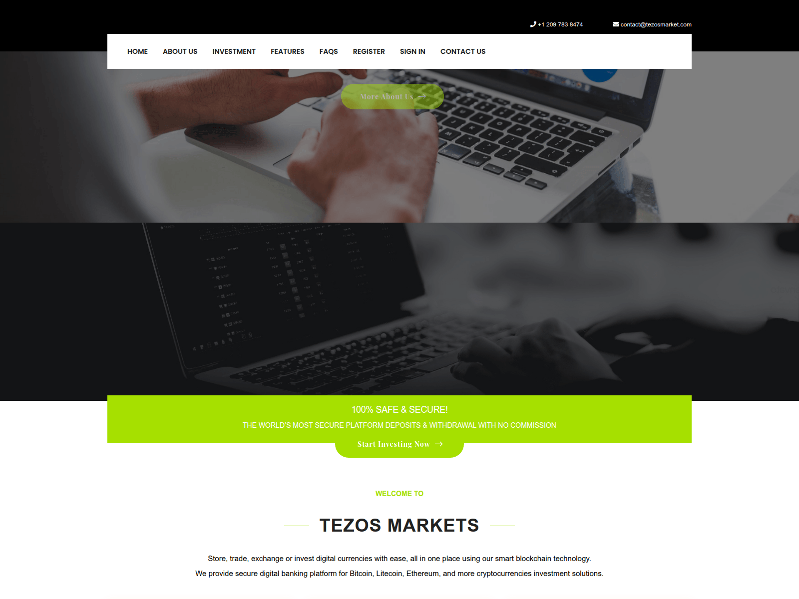 Screenshot of tezostockmarketllcusa.com
