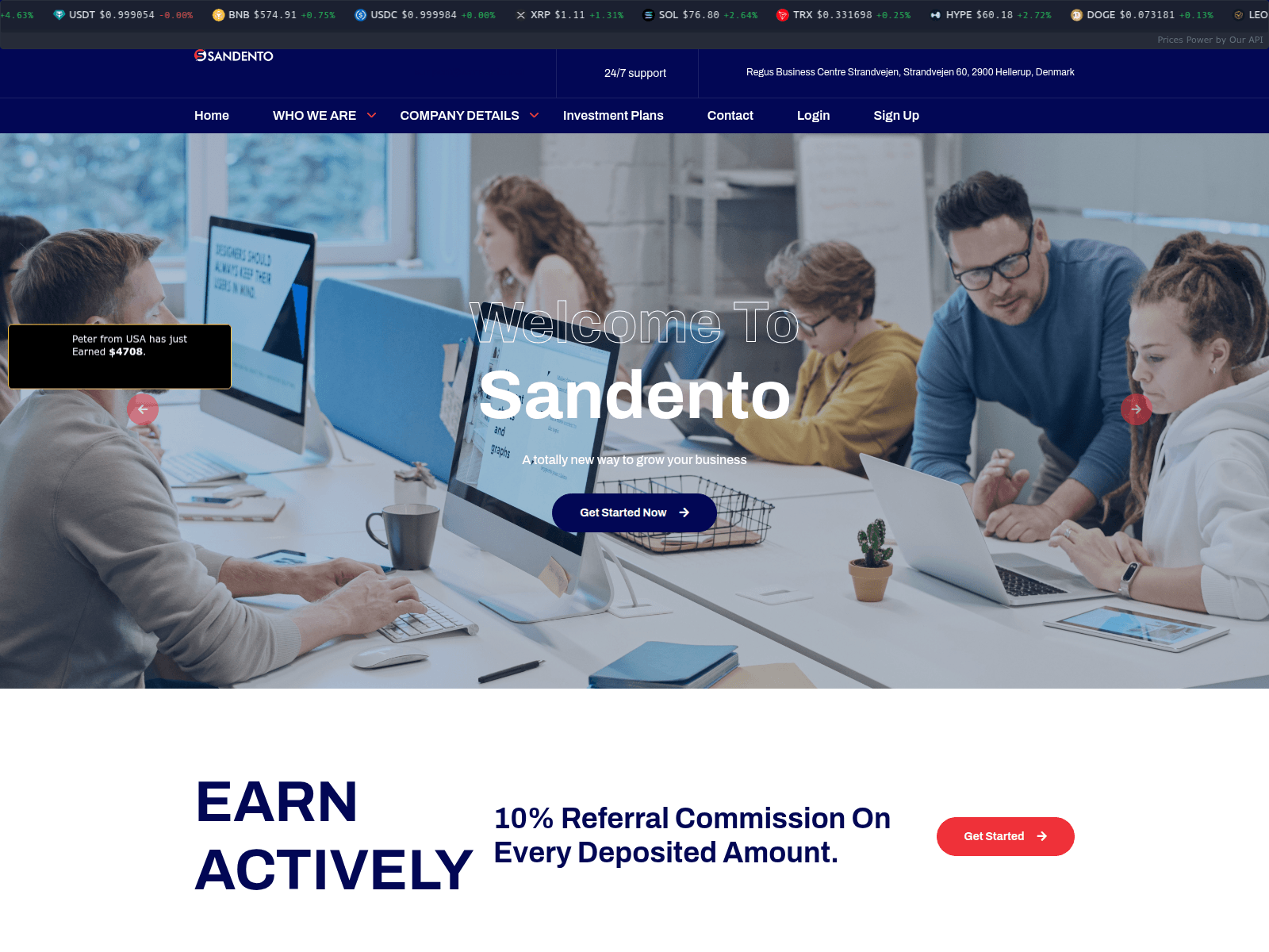 Screenshot of sandento.net
