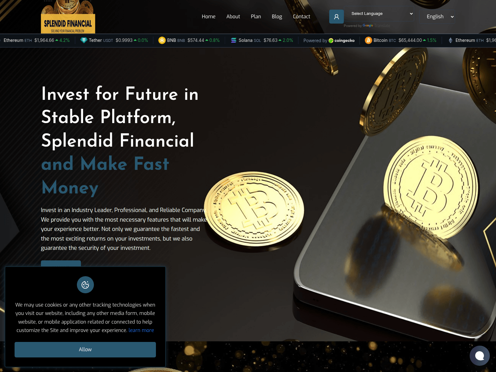 Screenshot of splendidfinancial.xyz