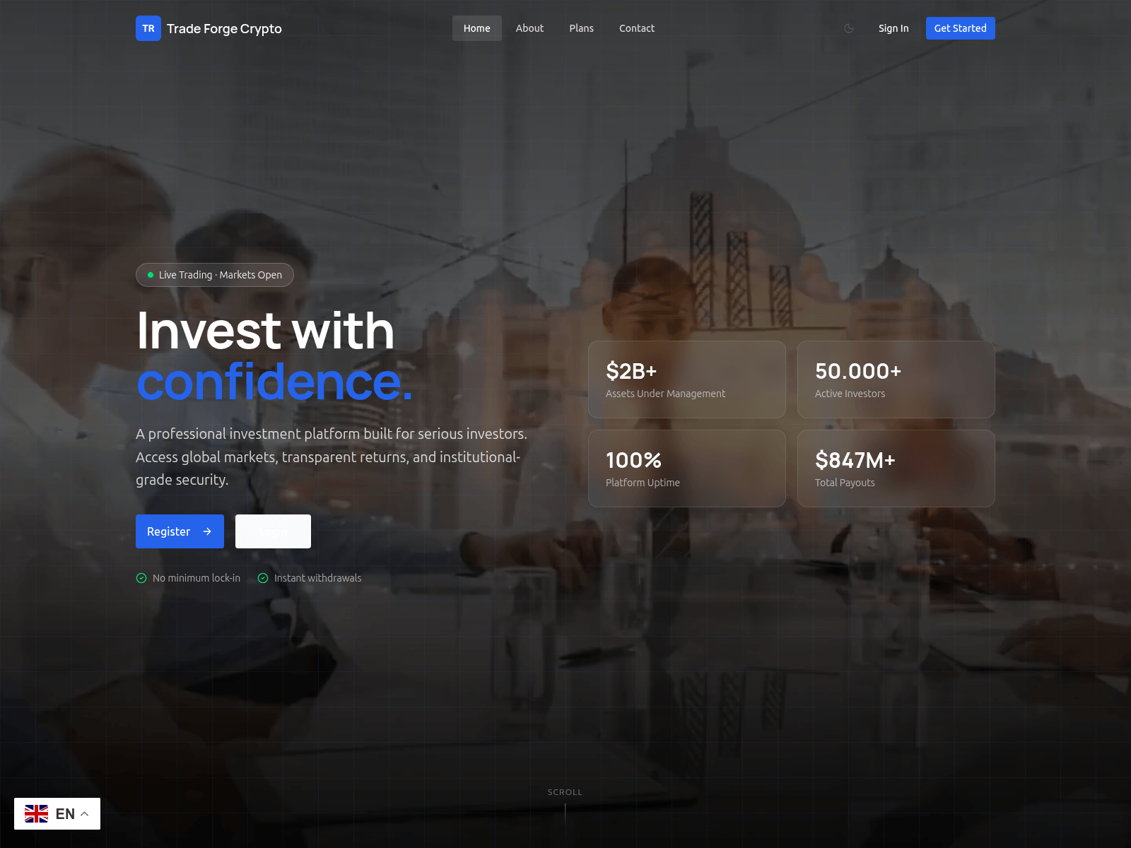 Screenshot of tradeforgecrypto.pro