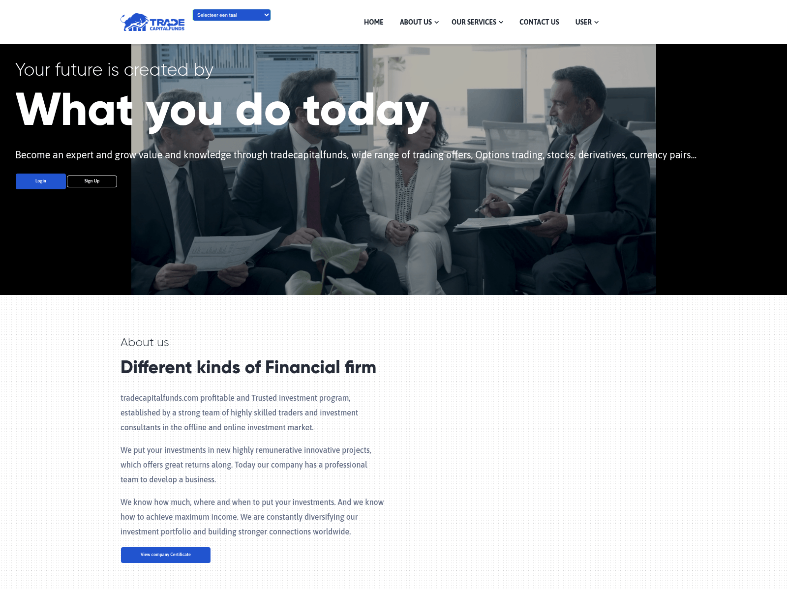 Screenshot of tradecapitalfunds.com