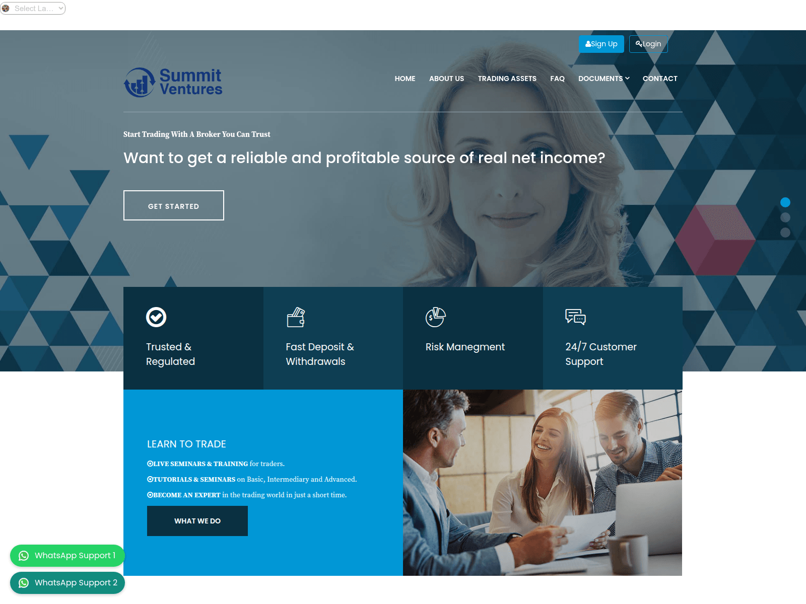 Screenshot of summitventureslimited.com