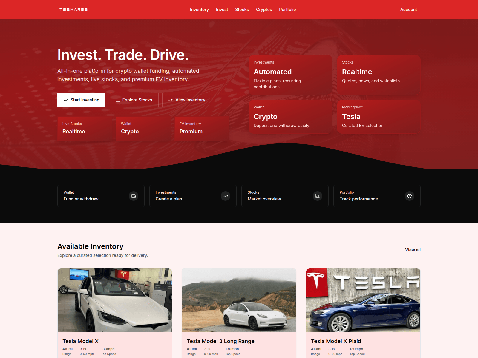 Screenshot of tbshares.net