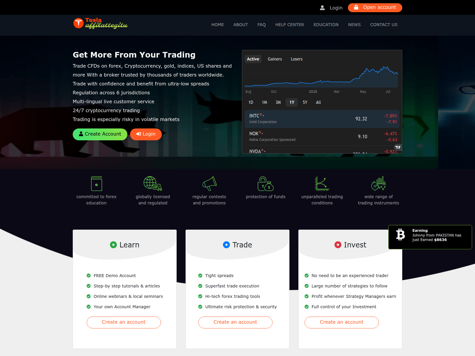 Screenshot of teslaaffilattegitu.com