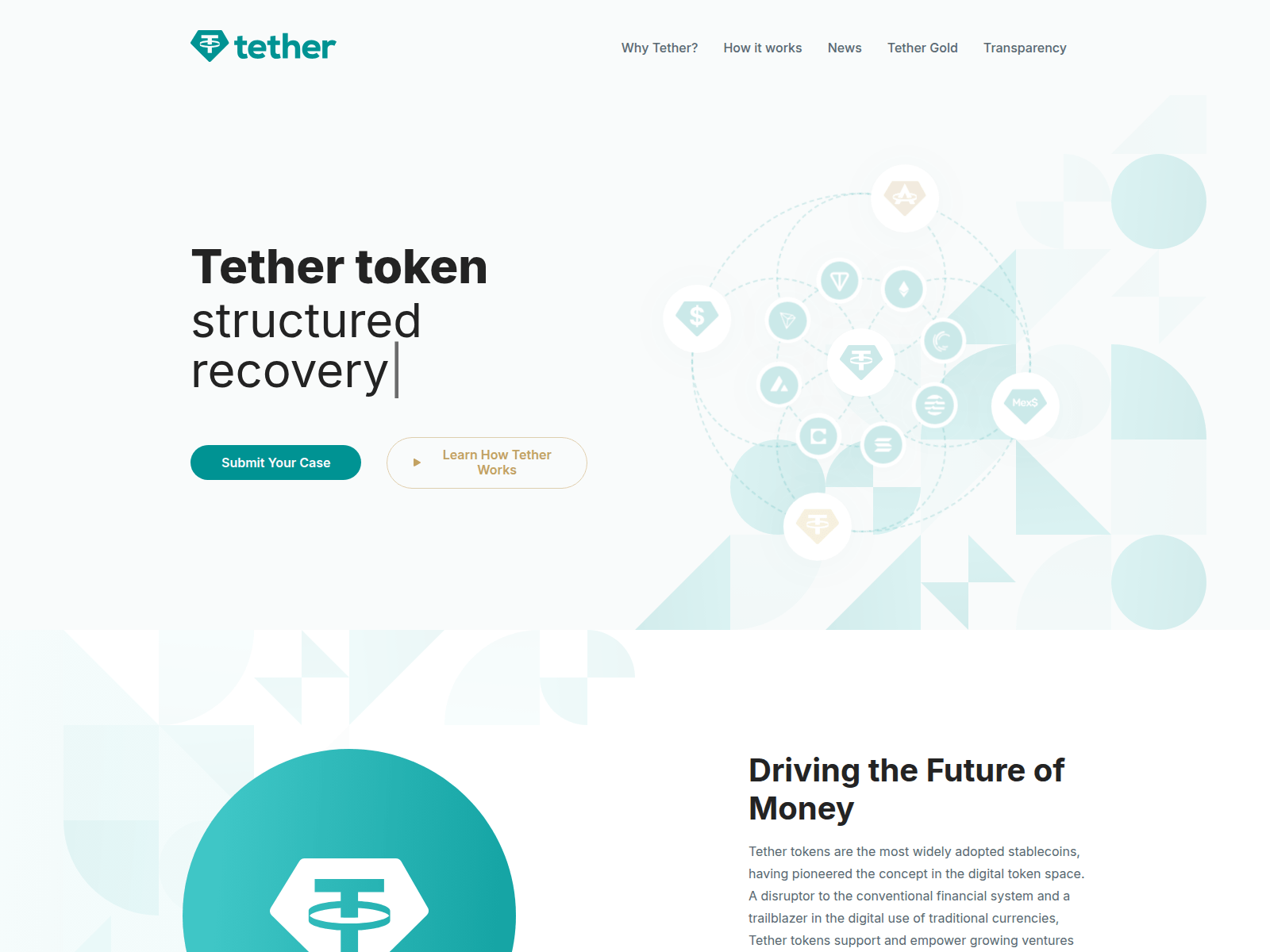 Screenshot of tether-information.com