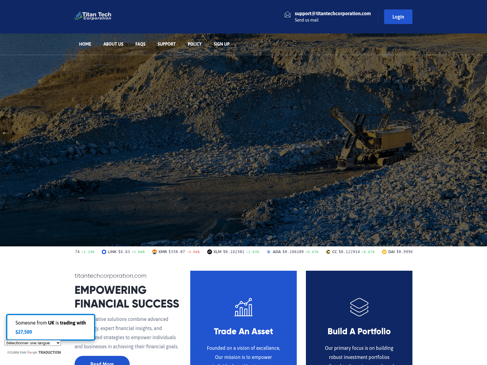Screenshot of titantechcorporation.com