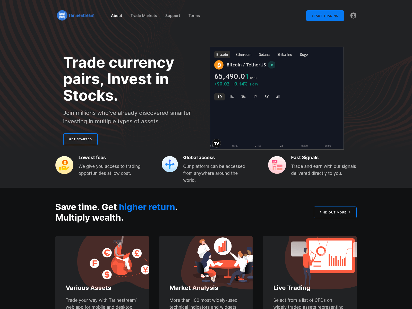 Screenshot of tarinestream.com