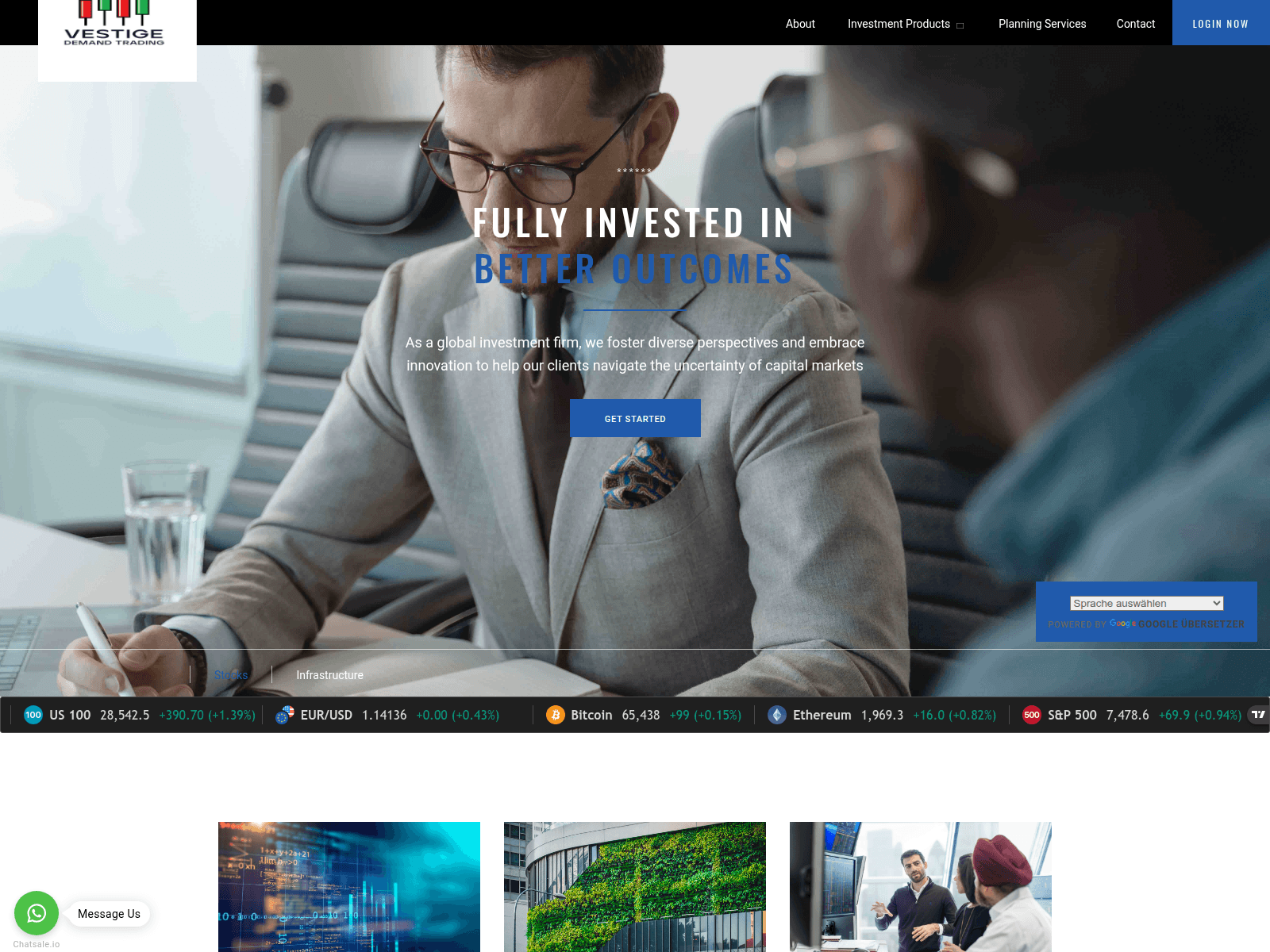 Screenshot of vestige-demand-trading.com