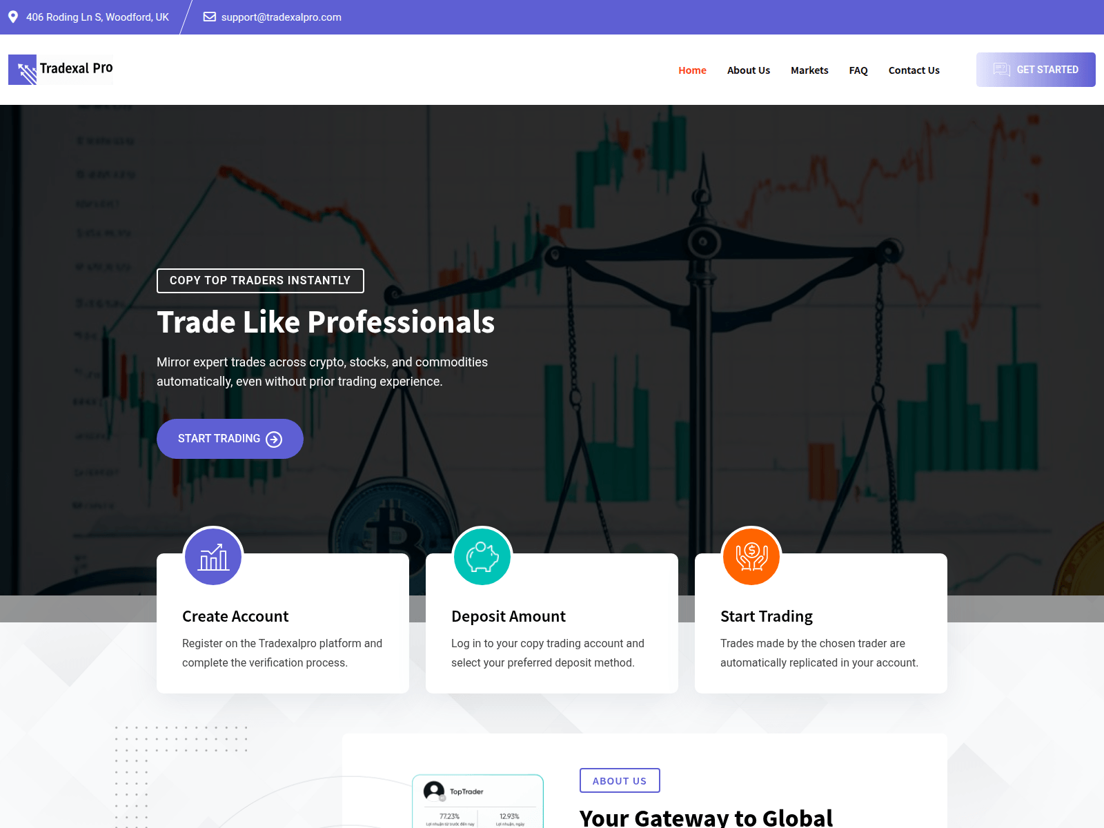 Screenshot of tradexalpro.com