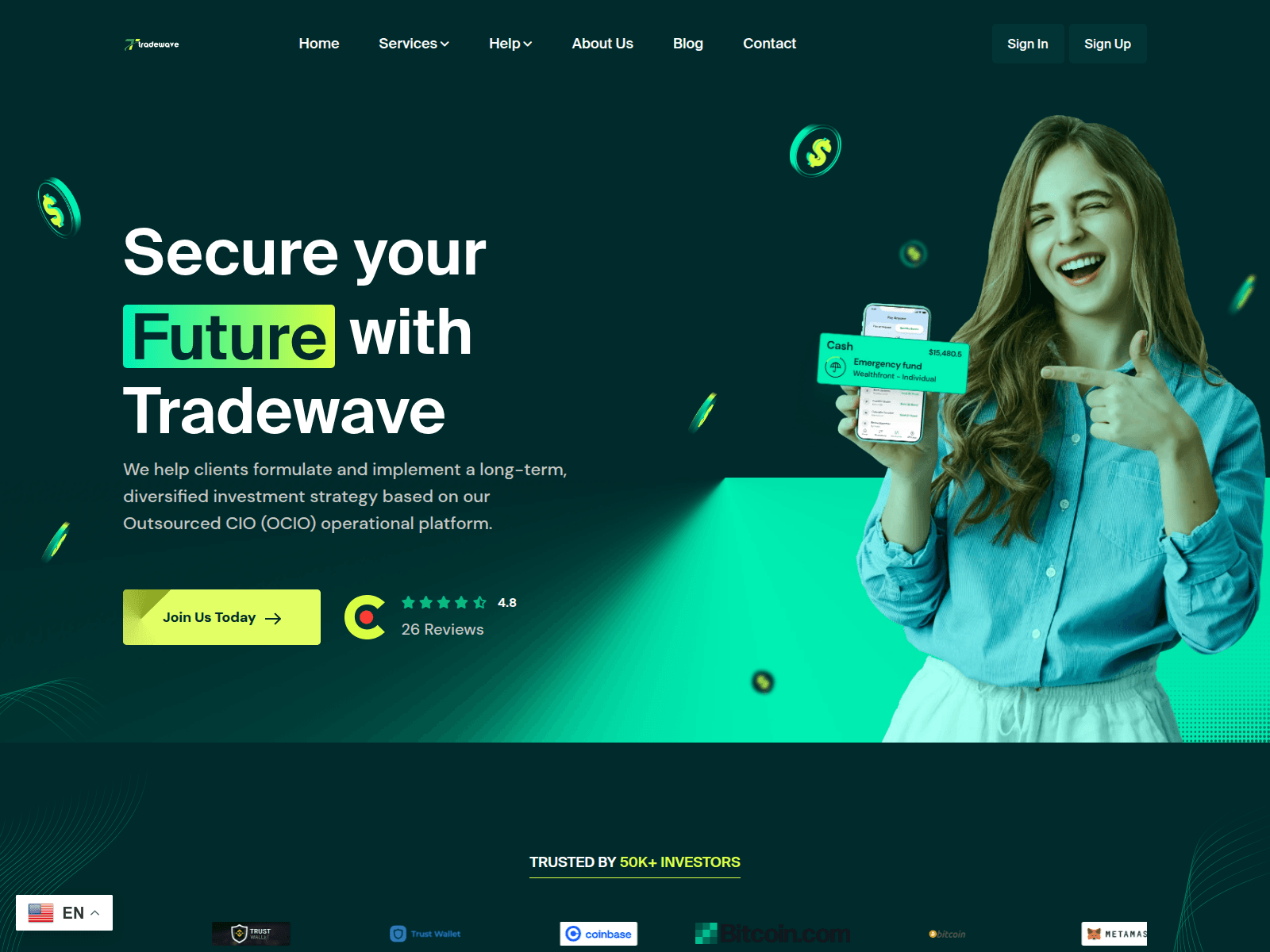 Screenshot of tradewavefxt.com
