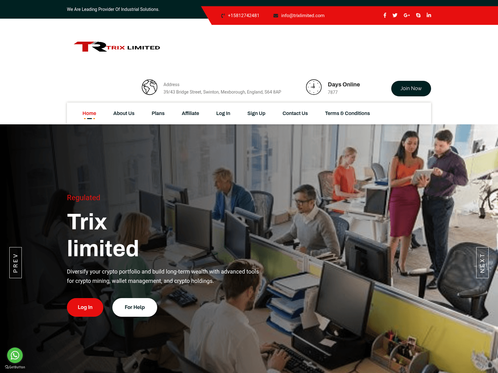 Screenshot of trixlimited.org