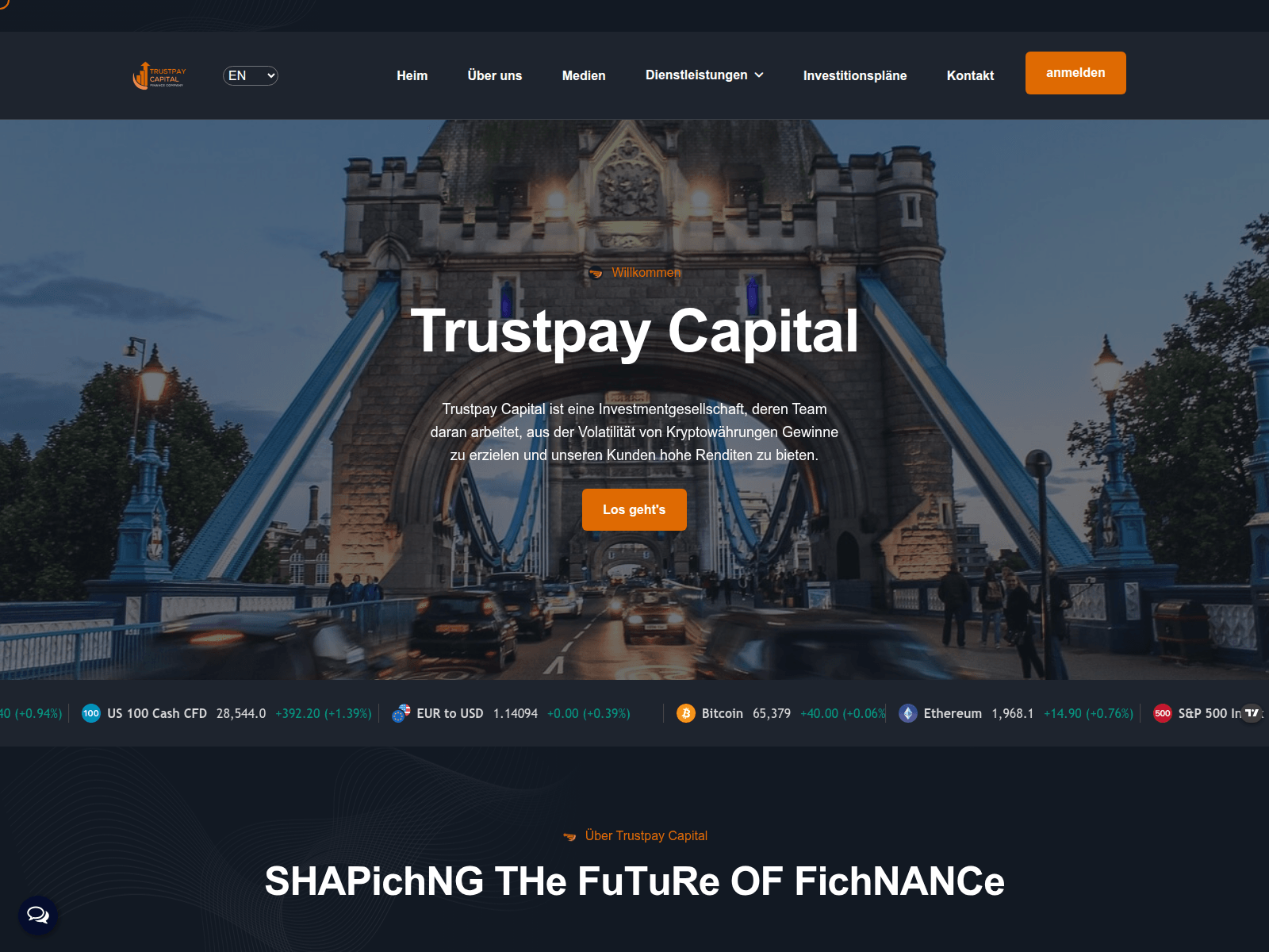 Screenshot of trustpaycapital.com