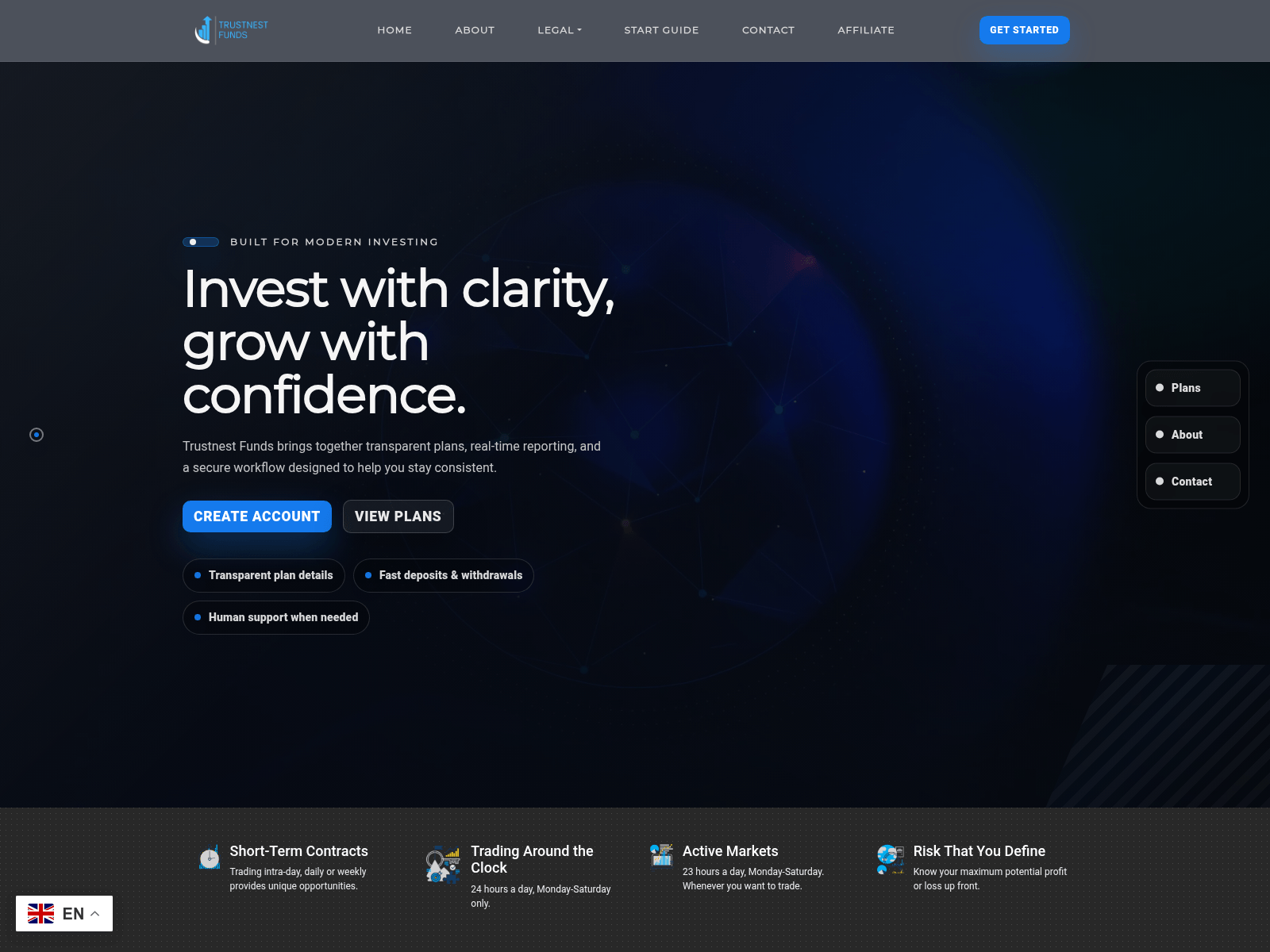 Screenshot of trustnestfunds.com