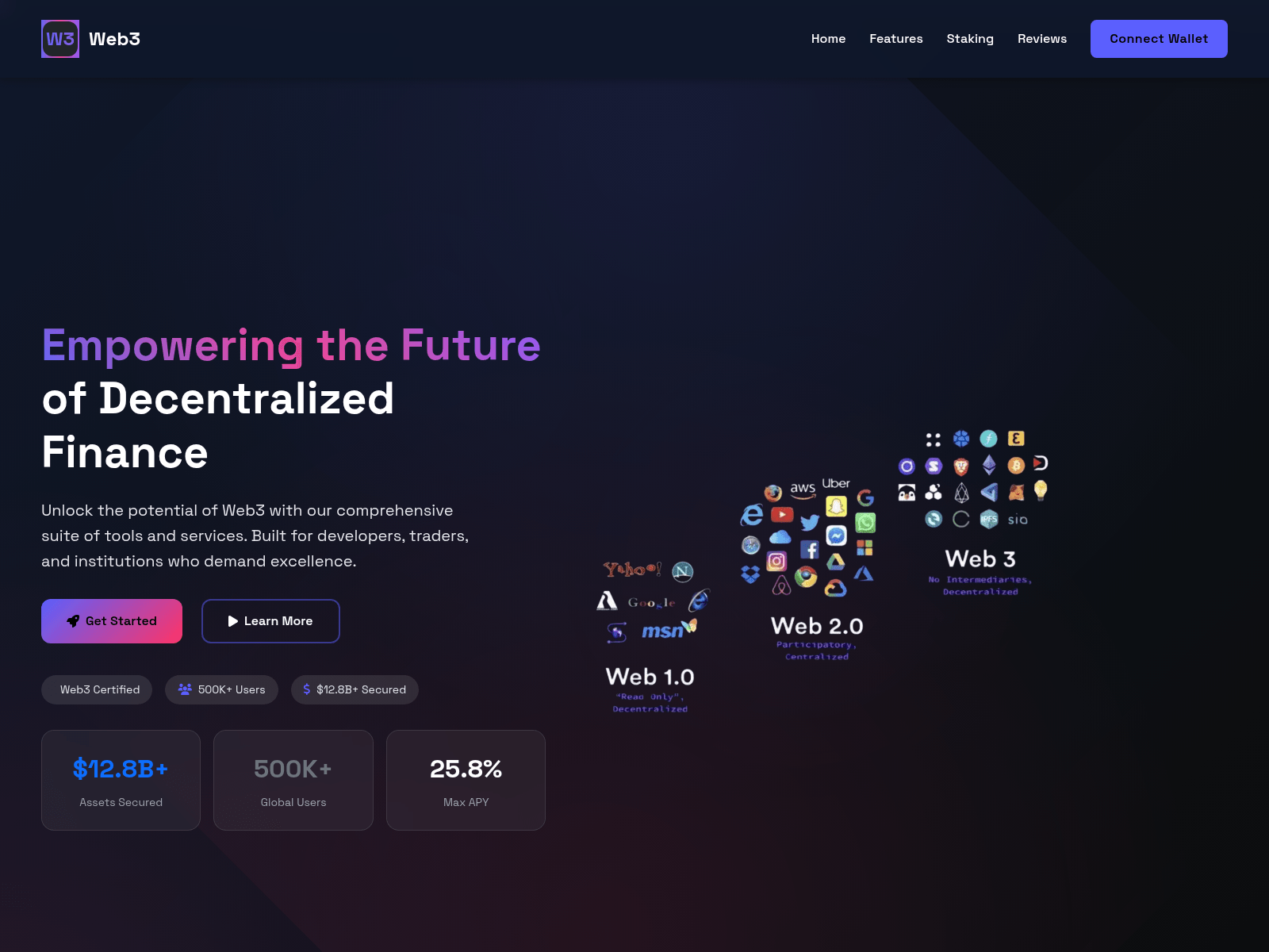 Screenshot of web3zenith.io