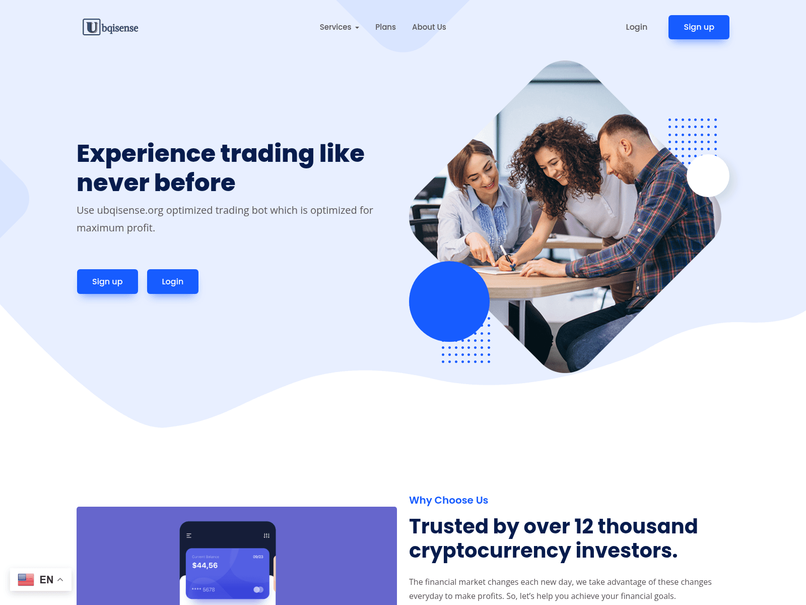 Screenshot of ubqisense.org