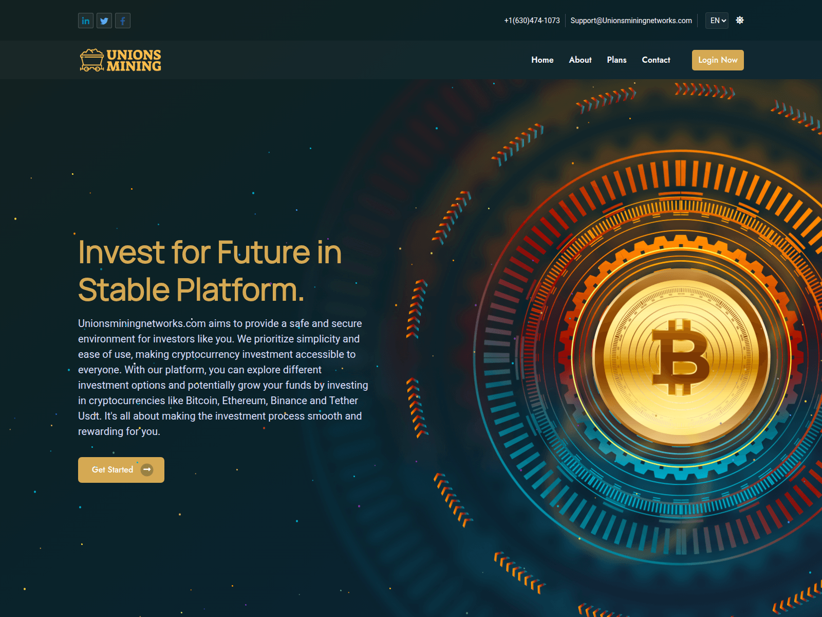 Screenshot of unionsminingnetworks.com