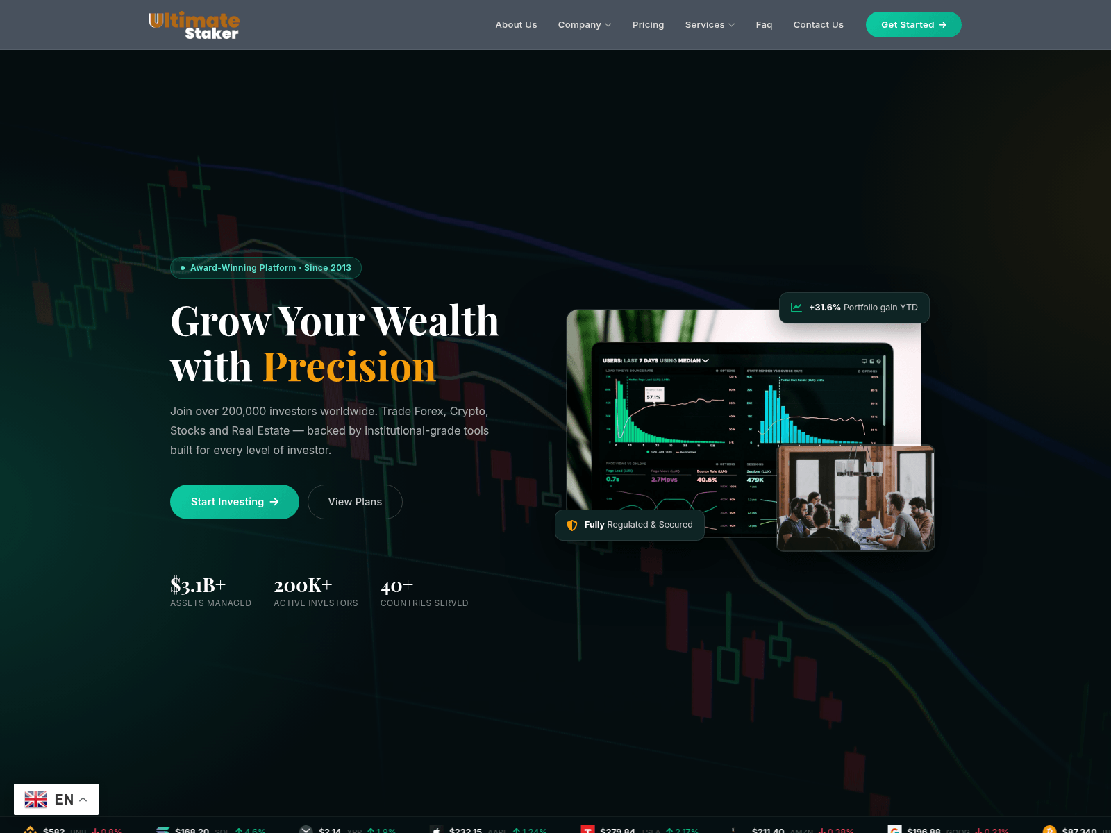 Screenshot of ultimatestaker.com