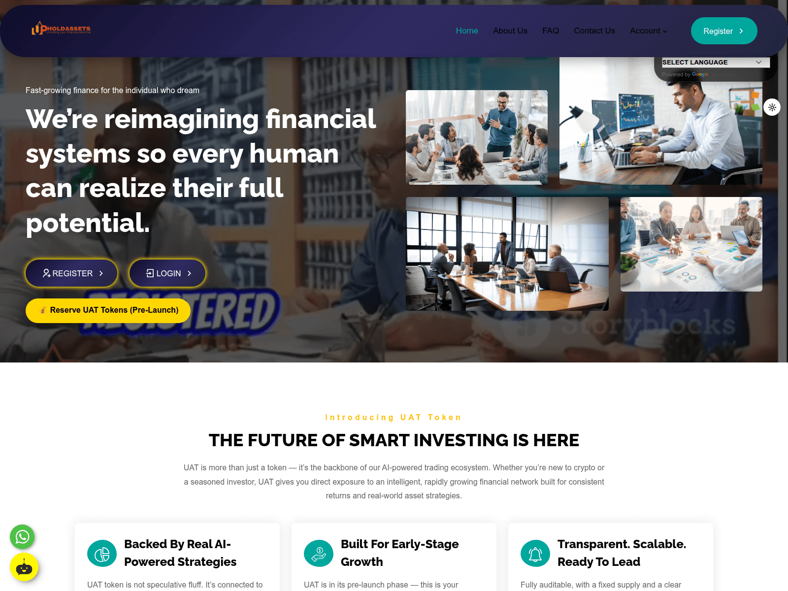 Screenshot of upholdassets.org