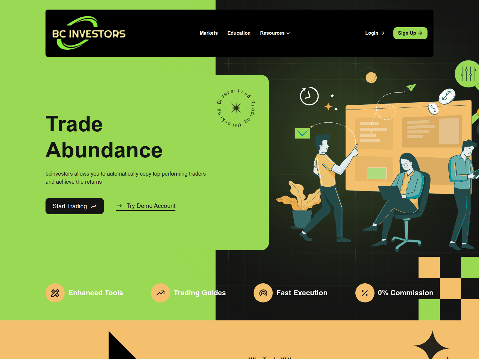 Screenshot of bcinvestors.live