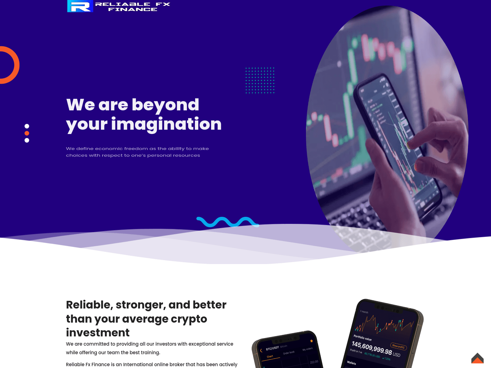 Screenshot of reliablefxfinance.live