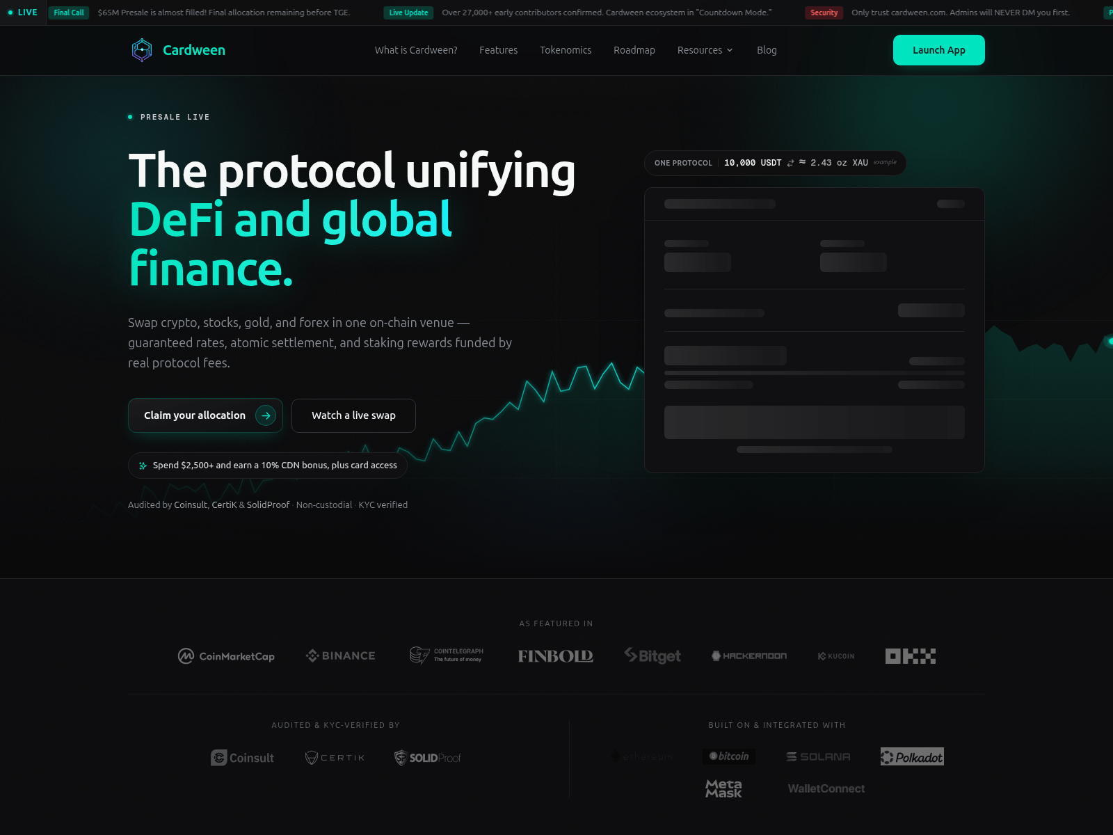 Screenshot of www.cardween.com