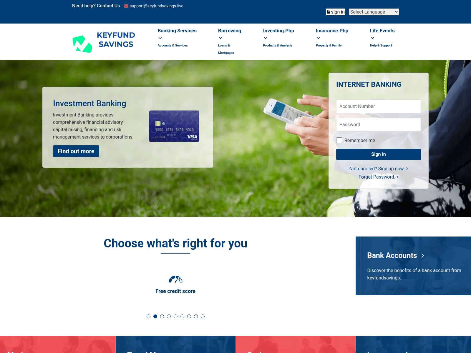 Screenshot of keyfundsavings.live