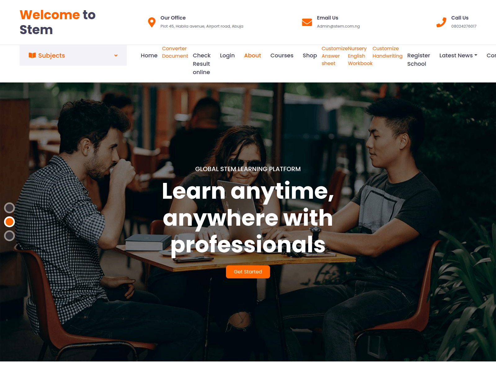 Screenshot of stem.com.ng