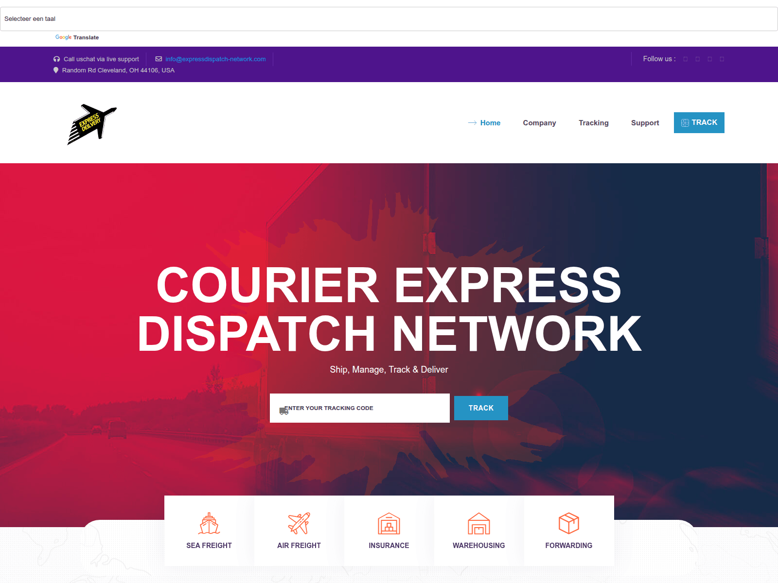 Screenshot of expressdispatch-network.com