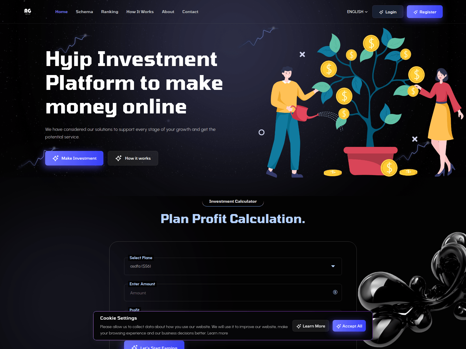Screenshot of alphagrowthinvest.com