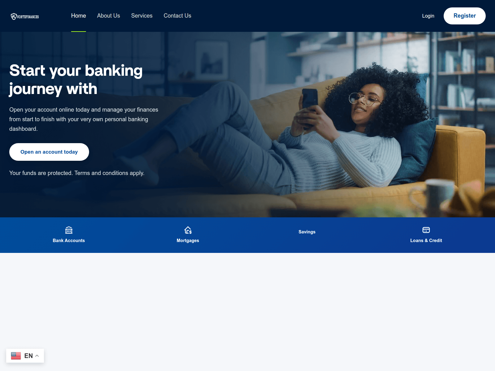 Screenshot of vortxfinances.info